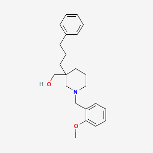 [1-(2-methoxybenzyl)-3-(3-phenylpropyl)-3-piperidinyl]methanol