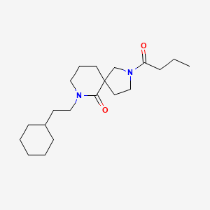 molecular formula C20H34N2O2 B6051387 2-butyryl-7-(2-cyclohexylethyl)-2,7-diazaspiro[4.5]decan-6-one 