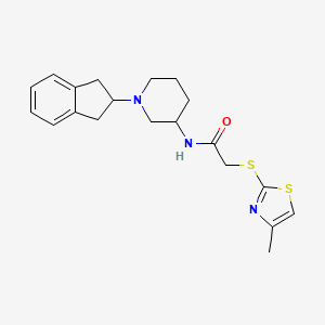 N-[1-(2,3-dihydro-1H-inden-2-yl)-3-piperidinyl]-2-[(4-methyl-1,3-thiazol-2-yl)thio]acetamide