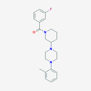 molecular formula C23H28FN3O B6051420 1-[1-(3-fluorobenzoyl)-3-piperidinyl]-4-(2-methylphenyl)piperazine 