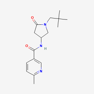 N-[1-(2,2-dimethylpropyl)-5-oxo-3-pyrrolidinyl]-6-methylnicotinamide