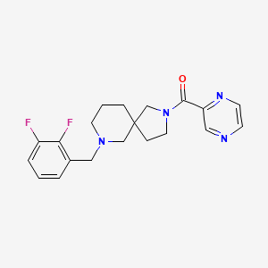 molecular formula C20H22F2N4O B6051488 7-(2,3-difluorobenzyl)-2-(2-pyrazinylcarbonyl)-2,7-diazaspiro[4.5]decane 