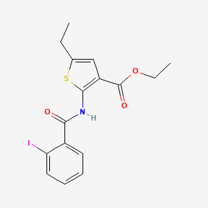 molecular formula C16H16INO3S B6051505 ethyl 5-ethyl-2-[(2-iodobenzoyl)amino]-3-thiophenecarboxylate 