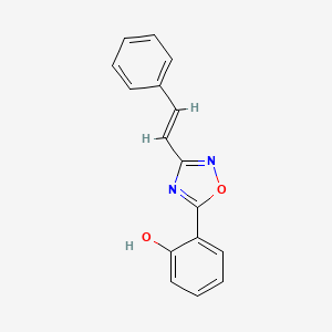 molecular formula C16H12N2O2 B6051538 2-[3-(2-phenylvinyl)-1,2,4-oxadiazol-5-yl]phenol 