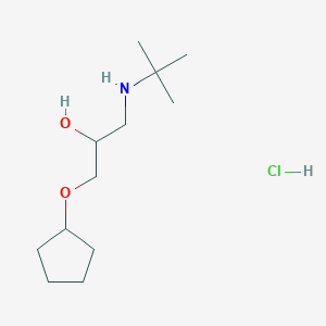 molecular formula C12H26ClNO2 B6051574 1-(tert-butylamino)-3-(cyclopentyloxy)-2-propanol hydrochloride 