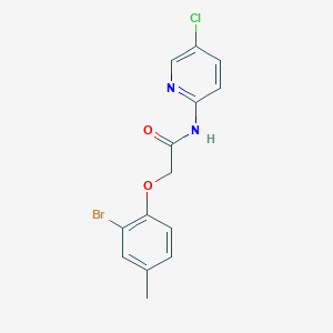 2-(2-bromo-4-methylphenoxy)-N-(5-chloro-2-pyridinyl)acetamide