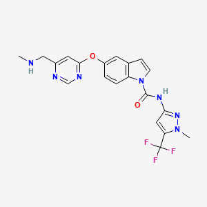 molecular formula C20H18F3N7O2 B605158 Acrizanib CAS No. 1229453-99-9