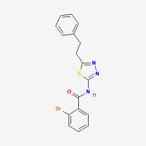 2-bromo-N-[5-(2-phenylethyl)-1,3,4-thiadiazol-2-yl]benzamide