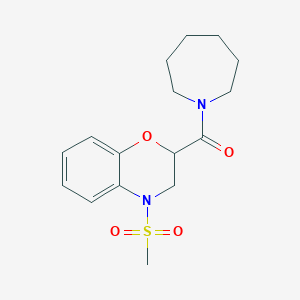2-(1-azepanylcarbonyl)-4-(methylsulfonyl)-3,4-dihydro-2H-1,4-benzoxazine
