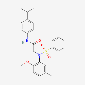 N~1~-(4-isopropylphenyl)-N~2~-(2-methoxy-5-methylphenyl)-N~2~-(phenylsulfonyl)glycinamide