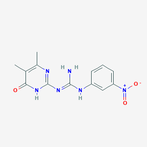 molecular formula C13H14N6O3 B6051731 N-(5,6-dimethyl-4-oxo-1,4-dihydro-2-pyrimidinyl)-N'-(3-nitrophenyl)guanidine 