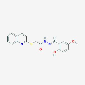 N'-(2-hydroxy-5-methoxybenzylidene)-2-(2-quinolinylthio)acetohydrazide