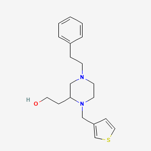 molecular formula C19H26N2OS B6051784 2-[4-(2-phenylethyl)-1-(3-thienylmethyl)-2-piperazinyl]ethanol 