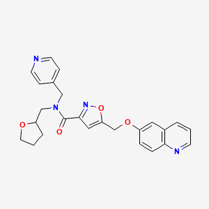 N-(4-pyridinylmethyl)-5-[(6-quinolinyloxy)methyl]-N-(tetrahydro-2-furanylmethyl)-3-isoxazolecarboxamide