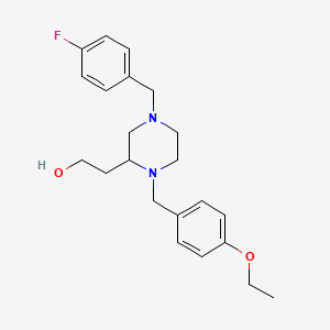 molecular formula C22H29FN2O2 B6051831 2-[1-(4-ethoxybenzyl)-4-(4-fluorobenzyl)-2-piperazinyl]ethanol 