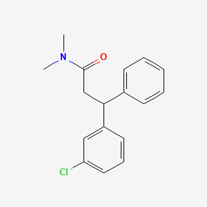 molecular formula C17H18ClNO B6051837 3-(3-chlorophenyl)-N,N-dimethyl-3-phenylpropanamide 