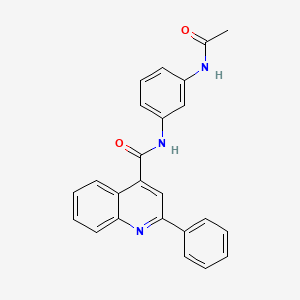 molecular formula C24H19N3O2 B6051889 N-[3-(acetylamino)phenyl]-2-phenyl-4-quinolinecarboxamide 