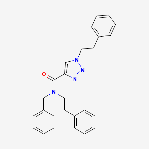 N-benzyl-N,1-bis(2-phenylethyl)-1H-1,2,3-triazole-4-carboxamide