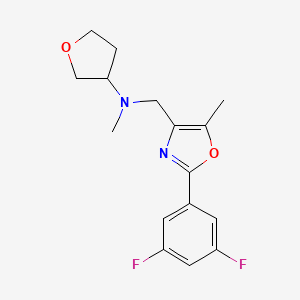 molecular formula C16H18F2N2O2 B6051926 N-{[2-(3,5-difluorophenyl)-5-methyl-1,3-oxazol-4-yl]methyl}-N-methyltetrahydro-3-furanamine 