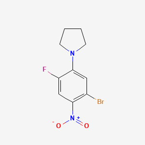 molecular formula C10H10BrFN2O2 B6051930 1-(5-bromo-2-fluoro-4-nitrophenyl)pyrrolidine 