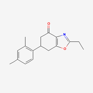 molecular formula C17H19NO2 B605195 6-(2,4-二甲苯基)-2-乙基-4,5,6,7-四氢-1,3-苯并恶唑-4-酮 CAS No. 1431641-29-0
