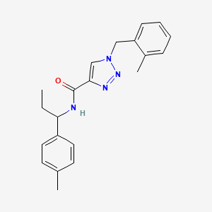 molecular formula C21H24N4O B6051993 1-(2-methylbenzyl)-N-[1-(4-methylphenyl)propyl]-1H-1,2,3-triazole-4-carboxamide 