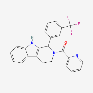 molecular formula C24H18F3N3O B6051995 2-(2-pyridinylcarbonyl)-1-[3-(trifluoromethyl)phenyl]-2,3,4,9-tetrahydro-1H-beta-carboline 