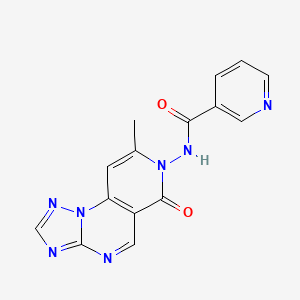 molecular formula C15H11N7O2 B6052007 N-(8-methyl-6-oxopyrido[3,4-e][1,2,4]triazolo[1,5-a]pyrimidin-7(6H)-yl)nicotinamide 