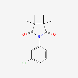 molecular formula C14H16ClNO2 B6052021 1-(3-chlorophenyl)-3,3,4,4-tetramethylpyrrolidine-2,5-dione 