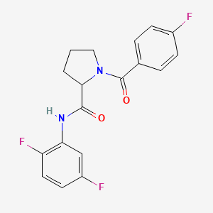 N-(2,5-difluorophenyl)-1-(4-fluorobenzoyl)prolinamide