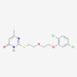 molecular formula C15H16Cl2N2O3S B6052057 2-({2-[2-(2,5-dichlorophenoxy)ethoxy]ethyl}thio)-6-methyl-4-pyrimidinol 