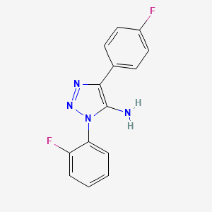 molecular formula C14H10F2N4 B6052065 1-(2-fluorophenyl)-4-(4-fluorophenyl)-1H-1,2,3-triazol-5-amine 
