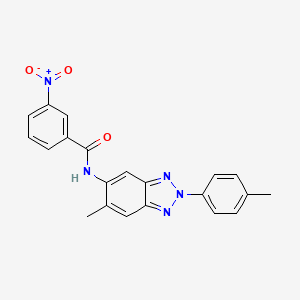 N-[6-methyl-2-(4-methylphenyl)-2H-1,2,3-benzotriazol-5-yl]-3-nitrobenzamide
