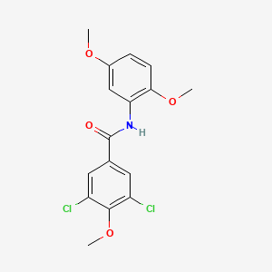 molecular formula C16H15Cl2NO4 B6052081 3,5-dichloro-N-(2,5-dimethoxyphenyl)-4-methoxybenzamide 