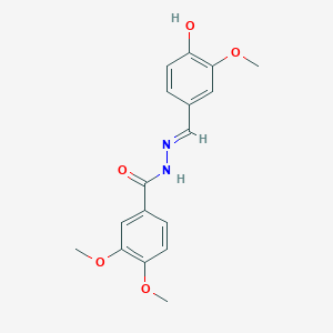 molecular formula C17H18N2O5 B6052090 N'-(4-hydroxy-3-methoxybenzylidene)-3,4-dimethoxybenzohydrazide CAS No. 5556-53-6