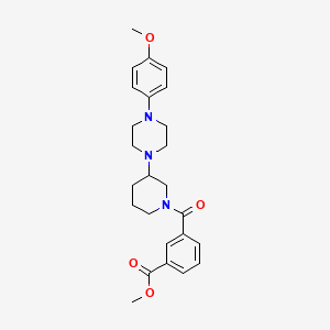 molecular formula C25H31N3O4 B6052091 methyl 3-({3-[4-(4-methoxyphenyl)-1-piperazinyl]-1-piperidinyl}carbonyl)benzoate 