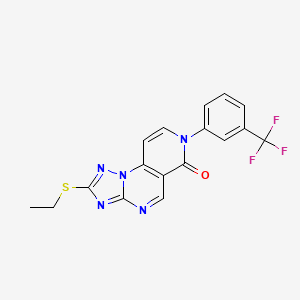 molecular formula C17H12F3N5OS B6052107 2-(ethylthio)-7-[3-(trifluoromethyl)phenyl]pyrido[3,4-e][1,2,4]triazolo[1,5-a]pyrimidin-6(7H)-one 