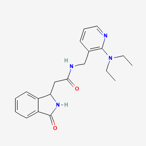 molecular formula C20H24N4O2 B6052118 N-{[2-(diethylamino)-3-pyridinyl]methyl}-2-(3-oxo-2,3-dihydro-1H-isoindol-1-yl)acetamide 