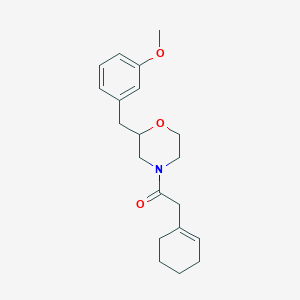 molecular formula C20H27NO3 B6052136 4-(1-cyclohexen-1-ylacetyl)-2-(3-methoxybenzyl)morpholine 