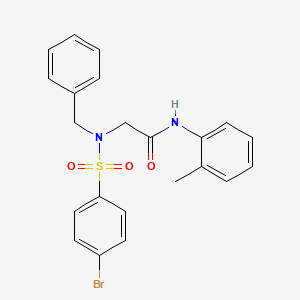 N~2~-benzyl-N~2~-[(4-bromophenyl)sulfonyl]-N~1~-(2-methylphenyl)glycinamide