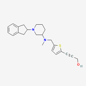 molecular formula C23H28N2OS B6052147 3-(5-{[[1-(2,3-dihydro-1H-inden-2-yl)-3-piperidinyl](methyl)amino]methyl}-2-thienyl)-2-propyn-1-ol 