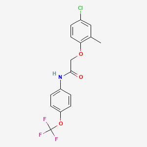 molecular formula C16H13ClF3NO3 B6052149 2-(4-chloro-2-methylphenoxy)-N-[4-(trifluoromethoxy)phenyl]acetamide CAS No. 6125-67-3