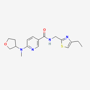 molecular formula C17H22N4O2S B6052174 N-[(4-ethyl-1,3-thiazol-2-yl)methyl]-6-[methyl(tetrahydro-3-furanyl)amino]nicotinamide 