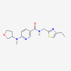 N-[(4-ethyl-1,3-thiazol-2-yl)methyl]-6-[methyl(tetrahydro-3-furanyl)amino]nicotinamide