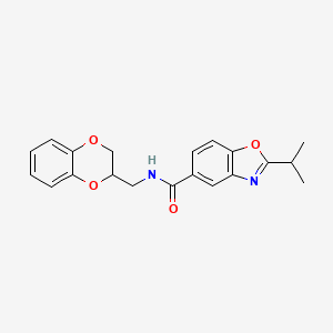 N-(2,3-dihydro-1,4-benzodioxin-2-ylmethyl)-2-isopropyl-1,3-benzoxazole-5-carboxamide