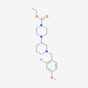molecular formula C20H30FN3O3 B6052194 ethyl 4-[1-(2-fluoro-4-methoxybenzyl)-3-piperidinyl]-1-piperazinecarboxylate 