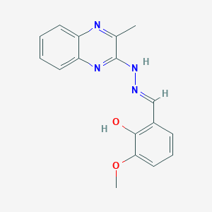 molecular formula C17H16N4O2 B6052201 2-methoxy-6-[(E)-[(3-methylquinoxalin-2-yl)hydrazinylidene]methyl]phenol 