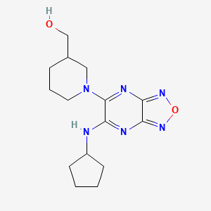 {1-[6-(cyclopentylamino)[1,2,5]oxadiazolo[3,4-b]pyrazin-5-yl]-3-piperidinyl}methanol