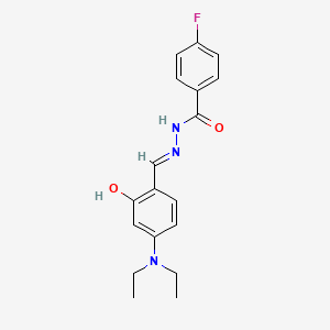 molecular formula C18H20FN3O2 B6052211 N'-[4-(diethylamino)-2-hydroxybenzylidene]-4-fluorobenzohydrazide 