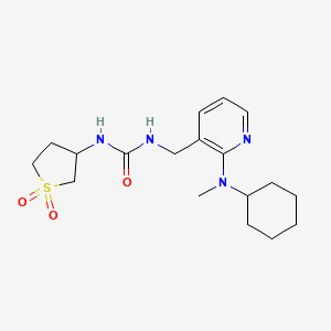 molecular formula C18H28N4O3S B6052217 N-({2-[cyclohexyl(methyl)amino]-3-pyridinyl}methyl)-N'-(1,1-dioxidotetrahydro-3-thienyl)urea 
